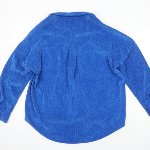 Clockhouse Womens Blue Polyester Basic Blouse Size 12 Collared