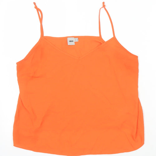 ASOS Womens Multicoloured Herringbone Polyester Camisole Blouse Size 14 Sweetheart