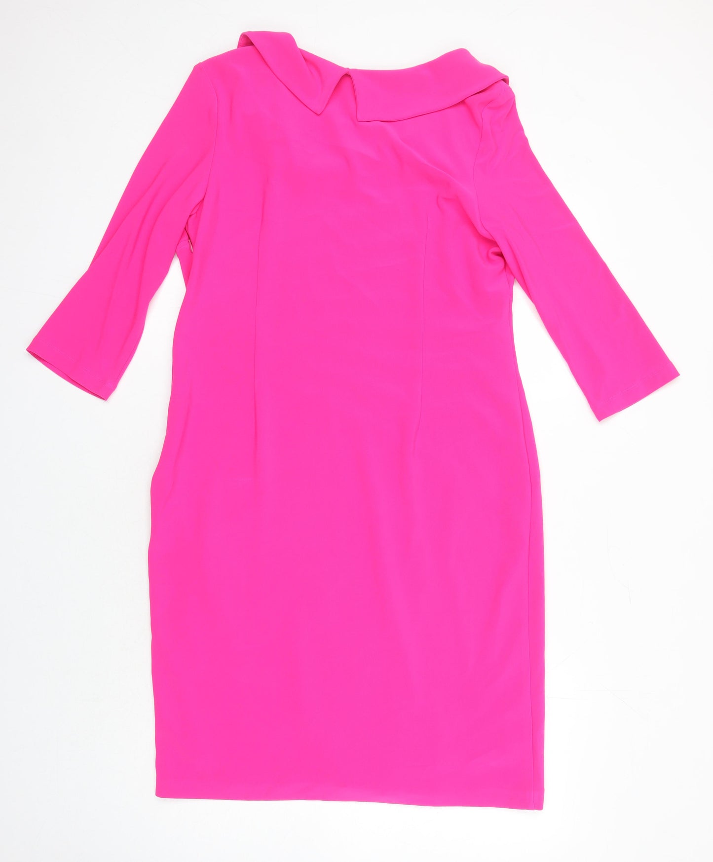 Ribkoff Womens Pink Polyester Pencil Dress Size 16 Boat Neck