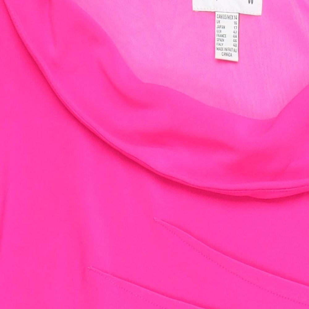 Ribkoff Womens Pink Polyester Pencil Dress Size 16 Boat Neck