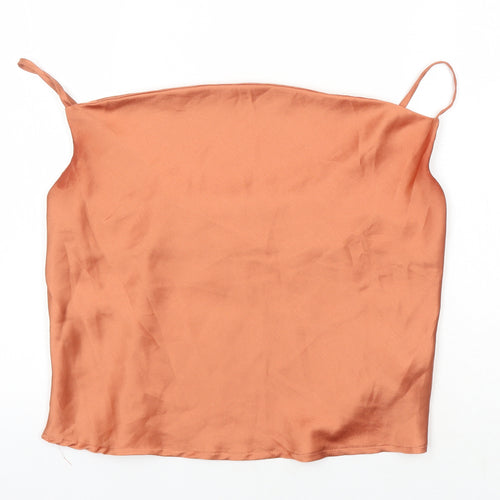 Nasty Gal Womens Brown Polyester Camisole Blouse Size 12 Square Neck