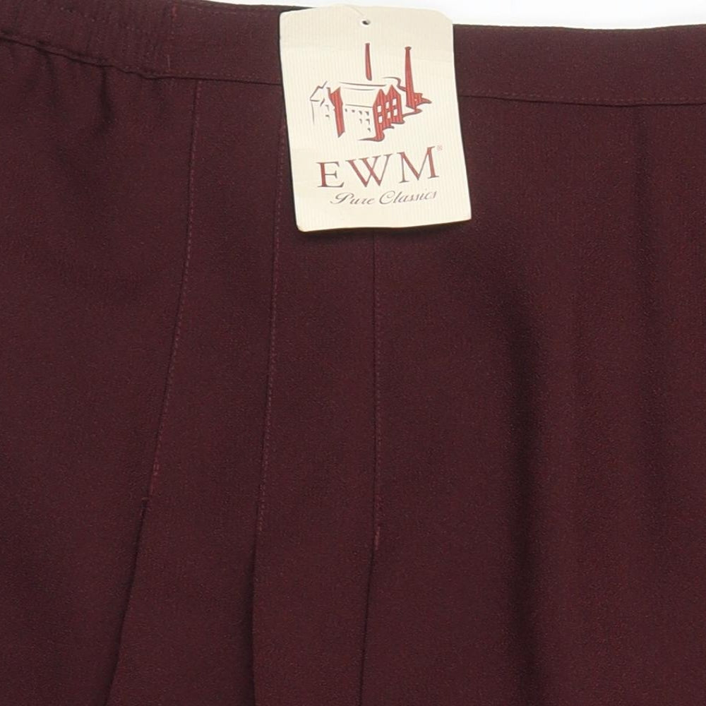 EWM Womens Brown Polyester A-Line Skirt Size 20 Zip