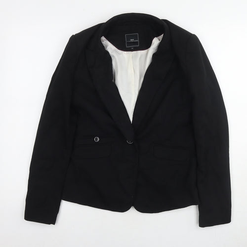 NEXT Womens Black Jacket Blazer Size 10 Button