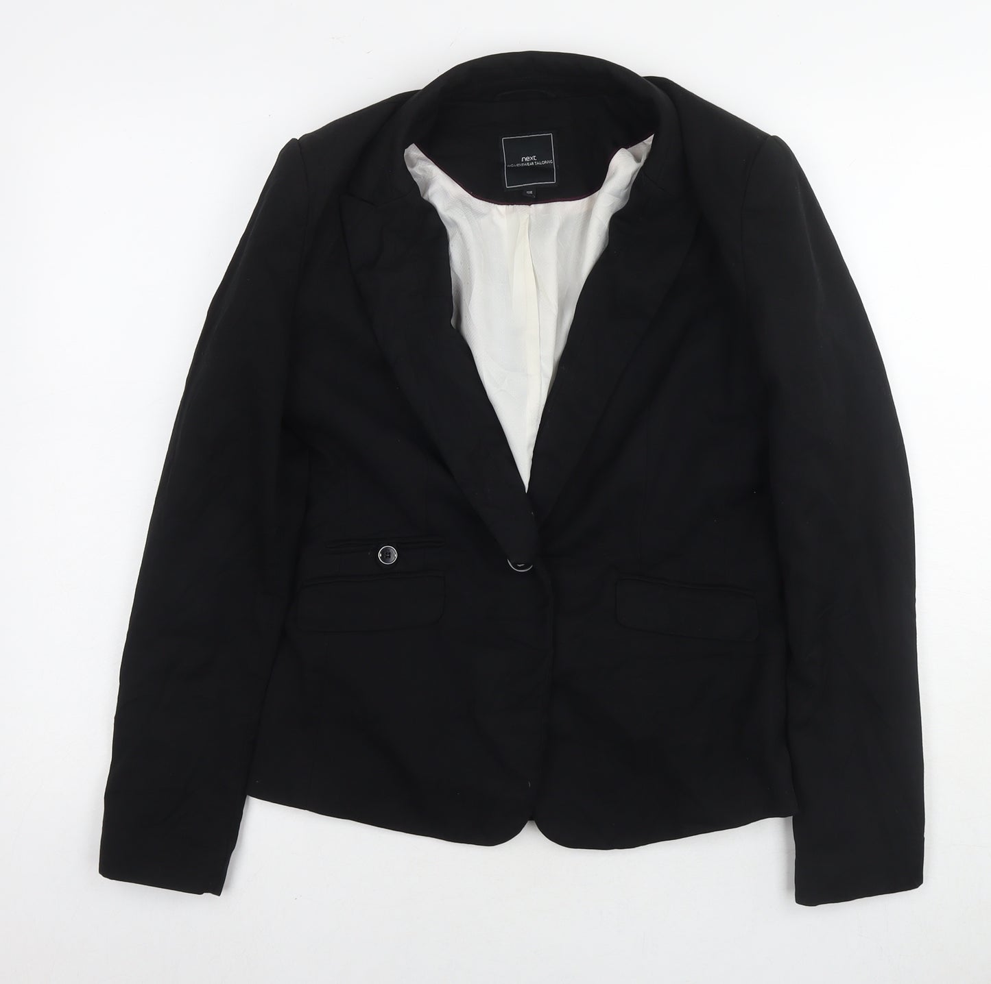 NEXT Womens Black Jacket Blazer Size 10 Button