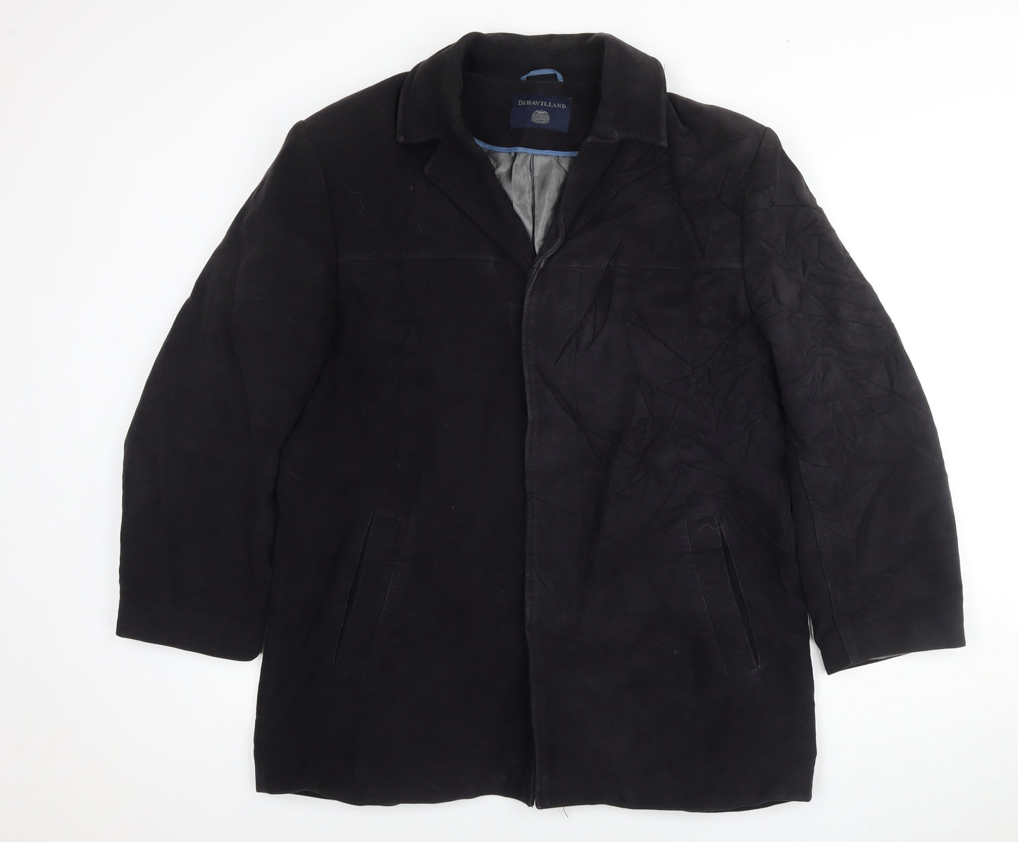 Terry de Havilland Mens Black Jacket Blazer Size L Button