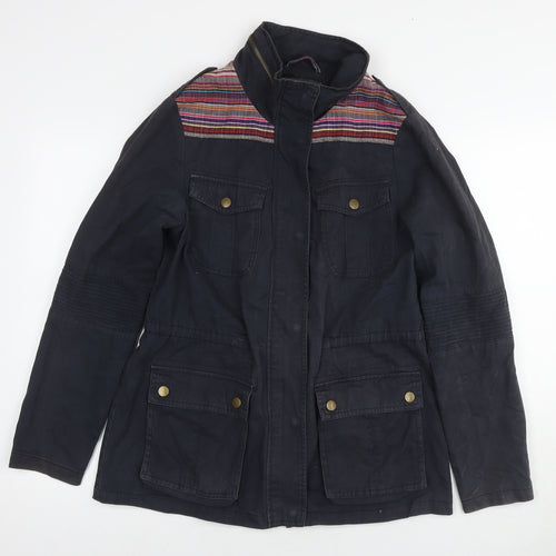 New Look Womens Black Parka Jacket Size 14 Zip