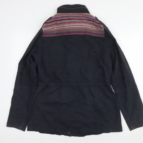 New Look Womens Black Parka Jacket Size 14 Zip