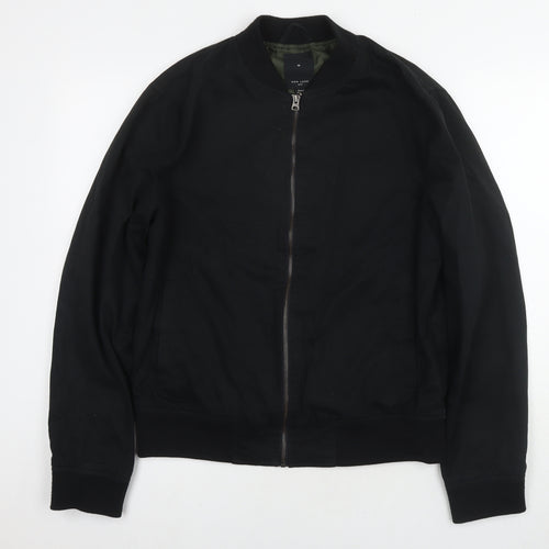 New Look Mens Black Bomber Jacket Jacket Size M Zip