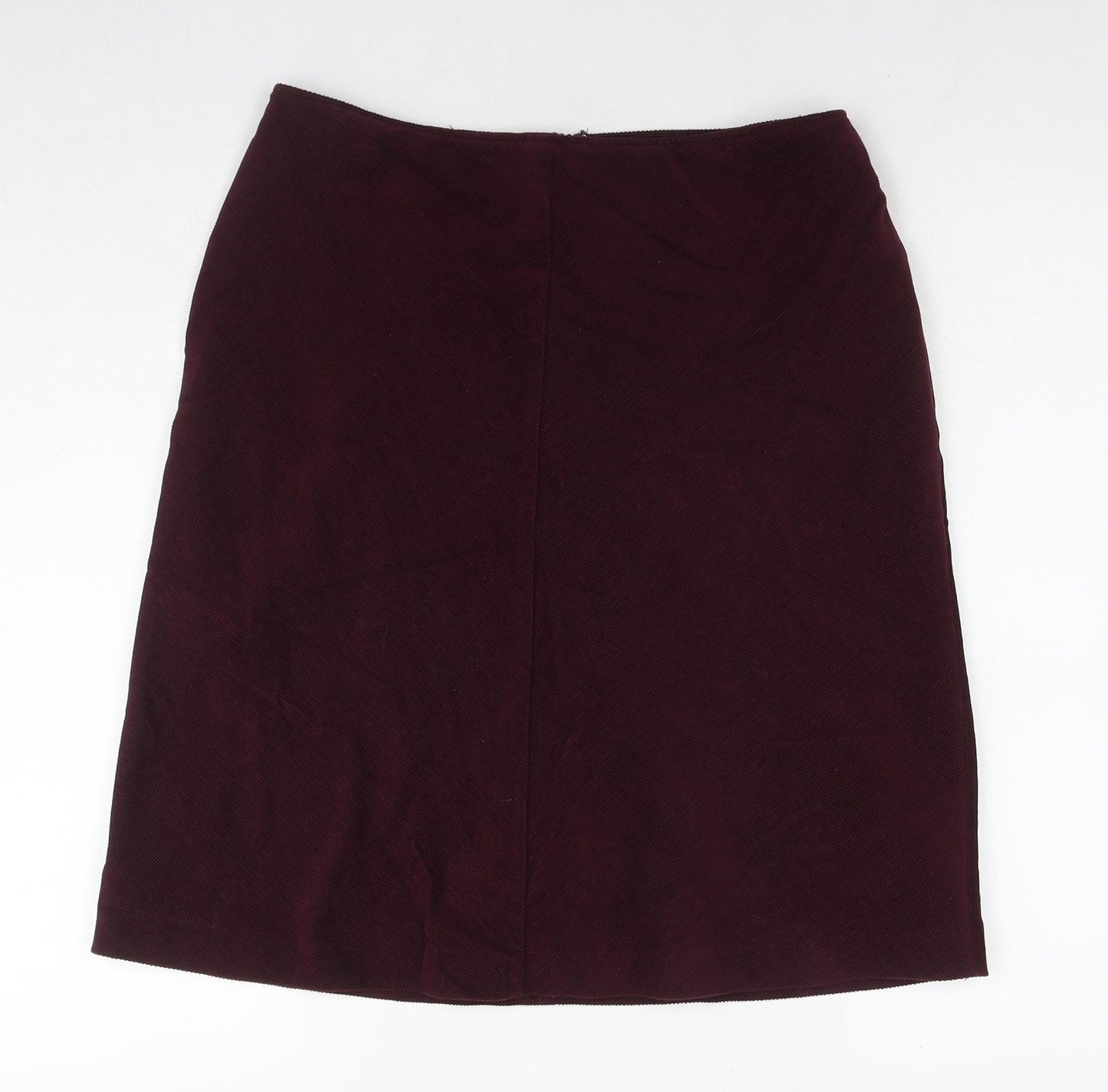 Boden Womens Red Cotton A-Line Skirt Size 12 Zip