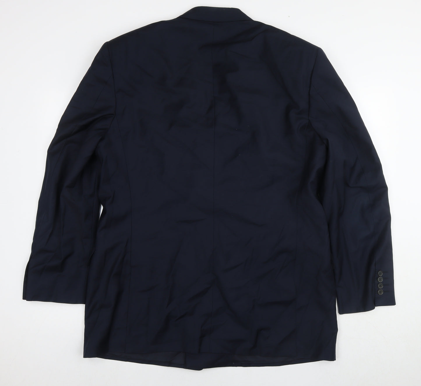 Canali Mens Blue Wool Jacket Suit Jacket Size 44 Regular