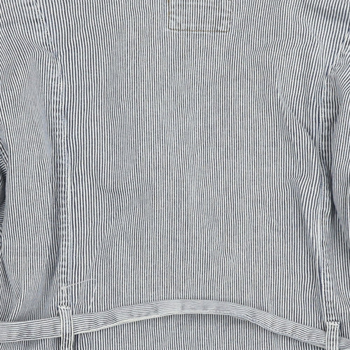Per Una Womens Blue Striped Jacket Size 16 Button