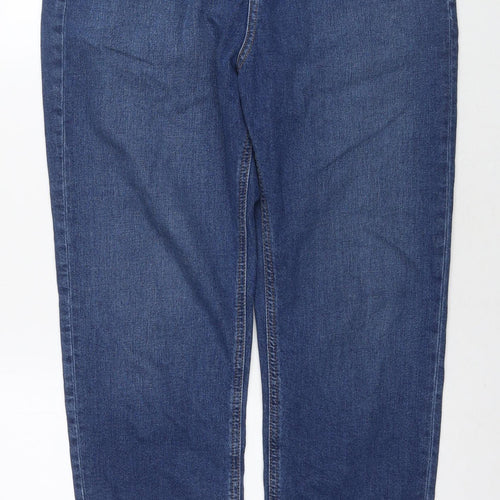 ASOS Mens Blue Cotton Straight Jeans Size 32 in L32 in Regular Zip