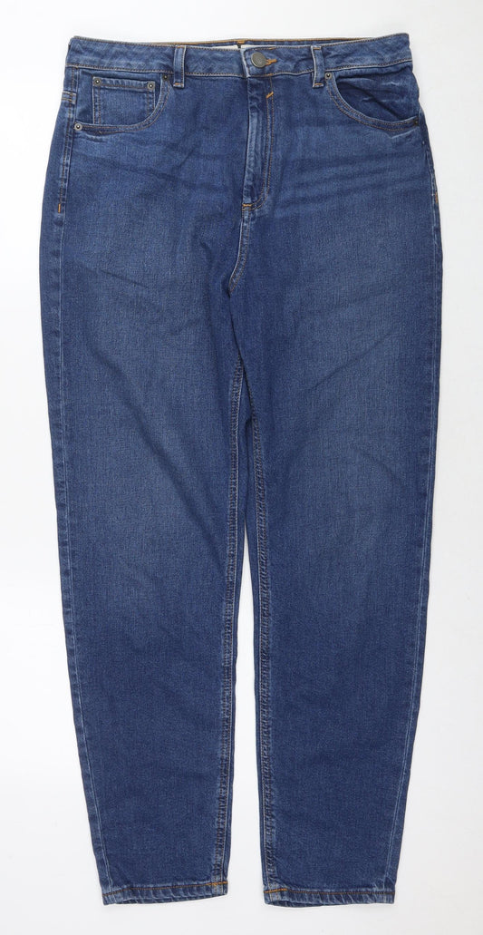 ASOS Mens Blue Cotton Straight Jeans Size 32 in L32 in Regular Zip