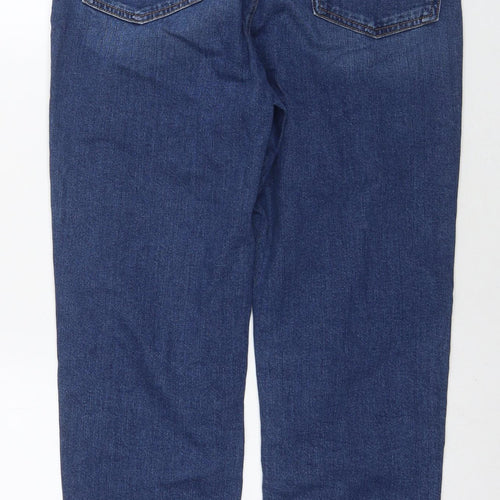 ASOS Mens Blue Cotton Straight Jeans Size 32 in L32 in Regular Zip