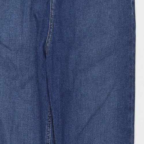 ASOS Mens Blue Cotton Straight Jeans Size 32 in L32 in Regular Zip