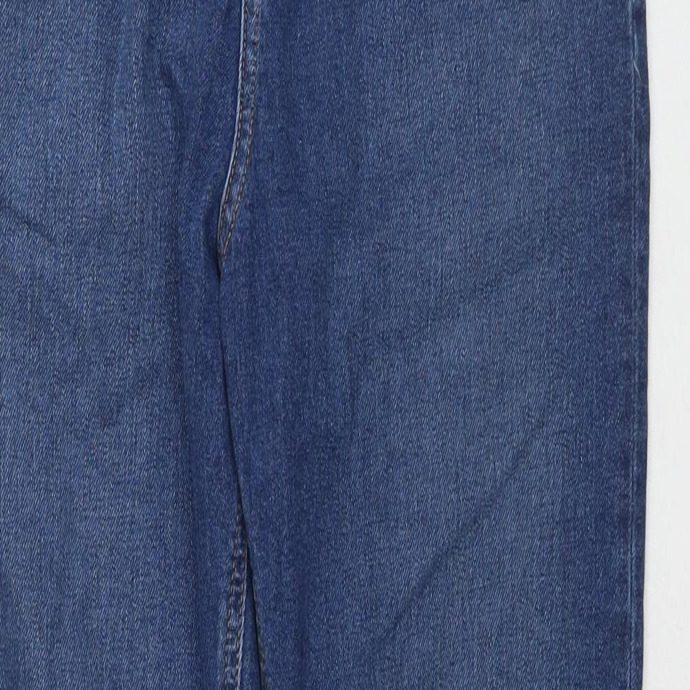 ASOS Mens Blue Cotton Straight Jeans Size 32 in L32 in Regular Zip