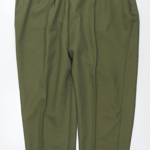 Slimtru Womens Green Polyester Trousers Size 22 L28 in Regular Zip