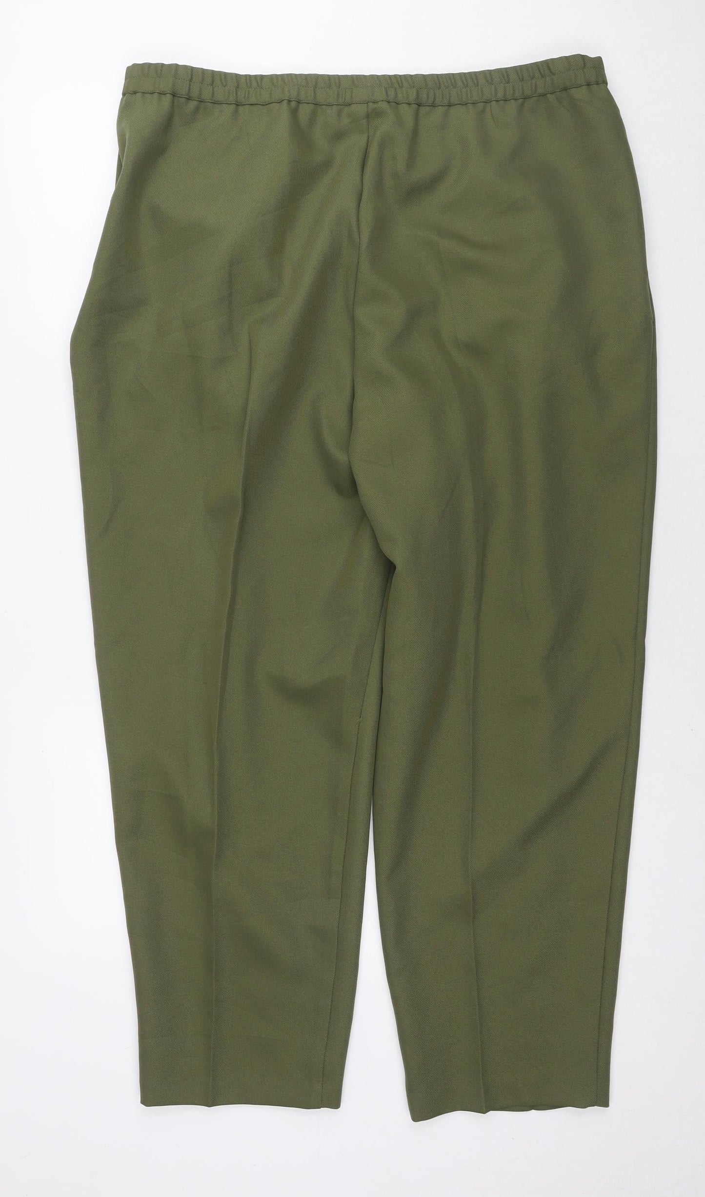 Slimtru Womens Green Polyester Trousers Size 22 L28 in Regular Zip