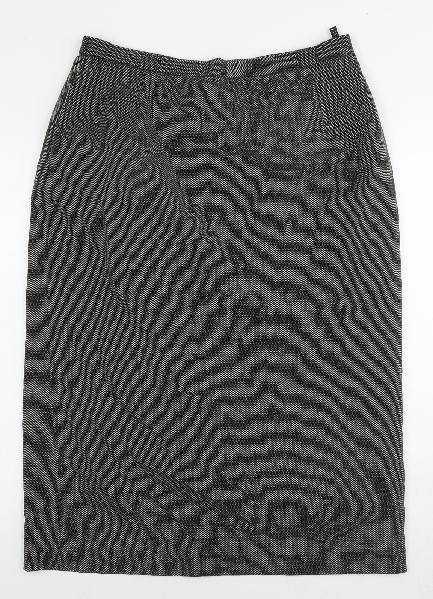Alexon Womens Black Polyester Straight & Pencil Skirt Size 18 Zip