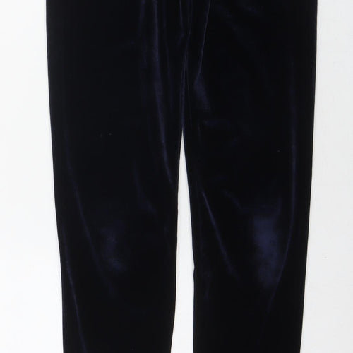 H&M Girls Blue Polyester Jegging Trousers Size 14-15 Years L30 in Regular Pullover