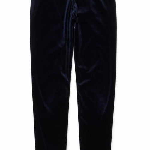 H&M Girls Blue Polyester Jegging Trousers Size 14-15 Years L30 in Regular Pullover
