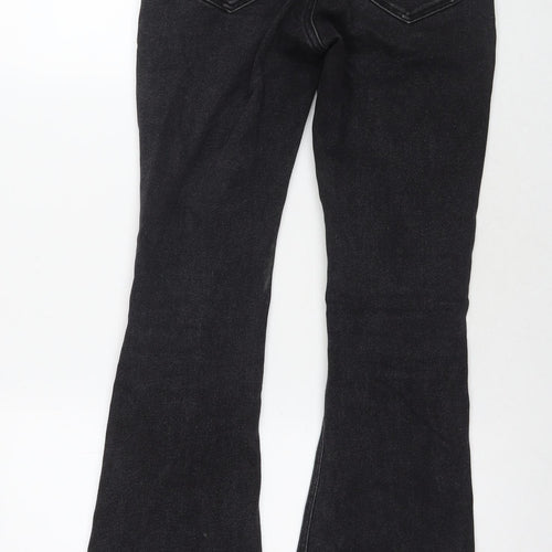 Stradivarius Womens Black Cotton Bootcut Jeans Size 8 L30 in Regular Zip