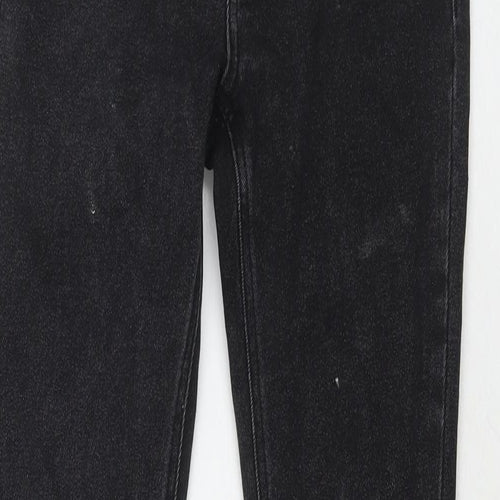 Stradivarius Womens Black Cotton Bootcut Jeans Size 8 L30 in Regular Zip