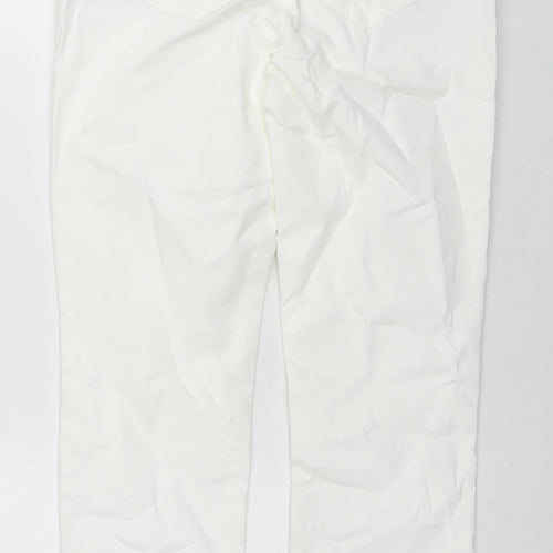 White Stuff Womens White Cotton Skinny Jeans Size 6 L26 in Regular Zip