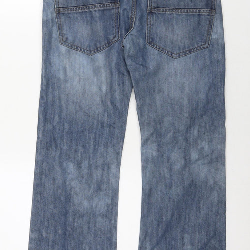 Denim & Co. Womens Blue Cotton Bootcut Jeans Size 30 in L27 in Regular Zip