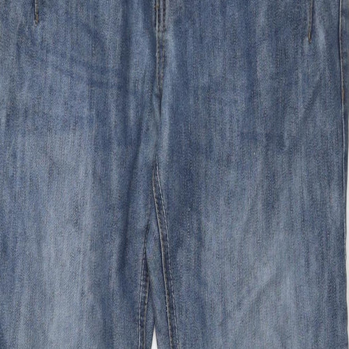 Denim & Co. Womens Blue Cotton Bootcut Jeans Size 30 in L27 in Regular Zip