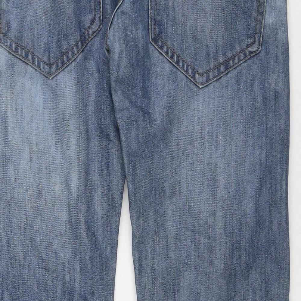 Denim & Co. Womens Blue Cotton Bootcut Jeans Size 30 in L27 in Regular Zip