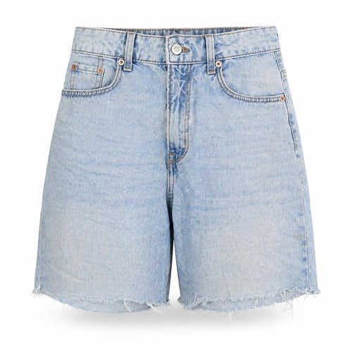 Divided by H&M Womens Blue Cotton Mom Shorts Size 8 L6 in Regular Zip