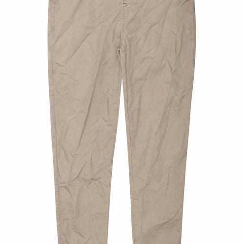 Denim & Co. Womens Brown Cotton Jegging Jeans Size 12 L29 in Regular