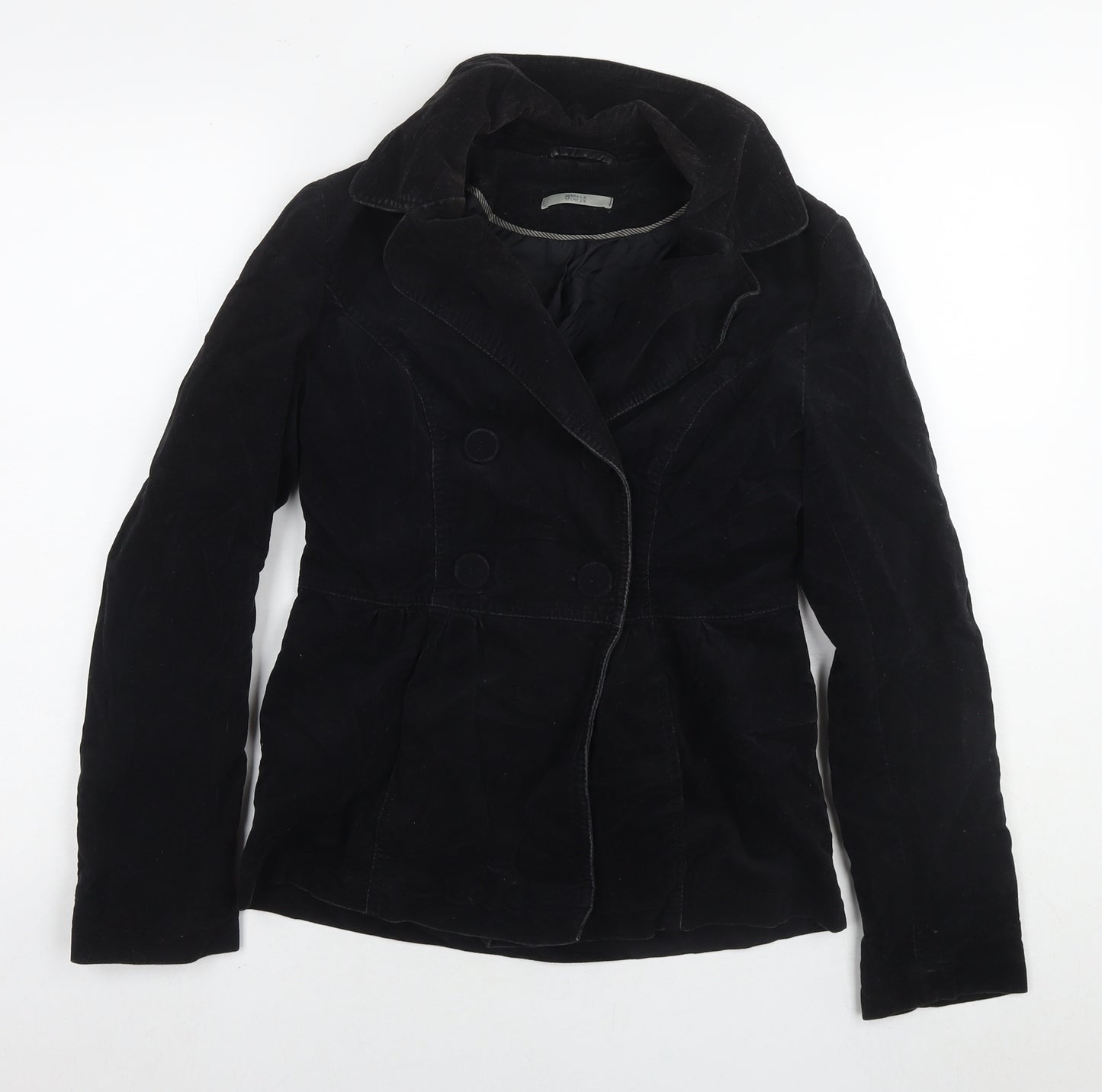 Marks and Spencer Womens Black Jacket Blazer Size 8 Zip