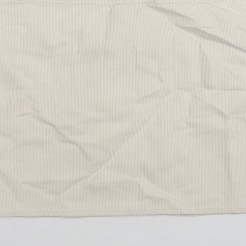 Suzie Womens Beige Cotton A-Line Skirt Size 30 in Zip