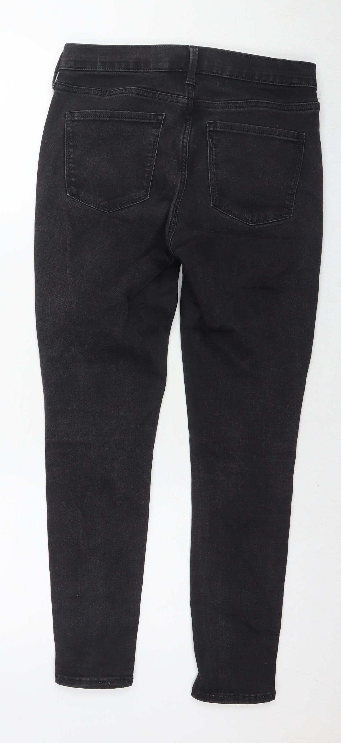 Gap Womens Black Cotton Skinny Jeans Size 6 L28 in Regular Zip