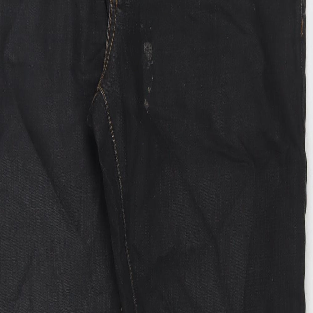 Burton Mens Black Cotton Straight Jeans Size 32 in L30 in Regular Zip