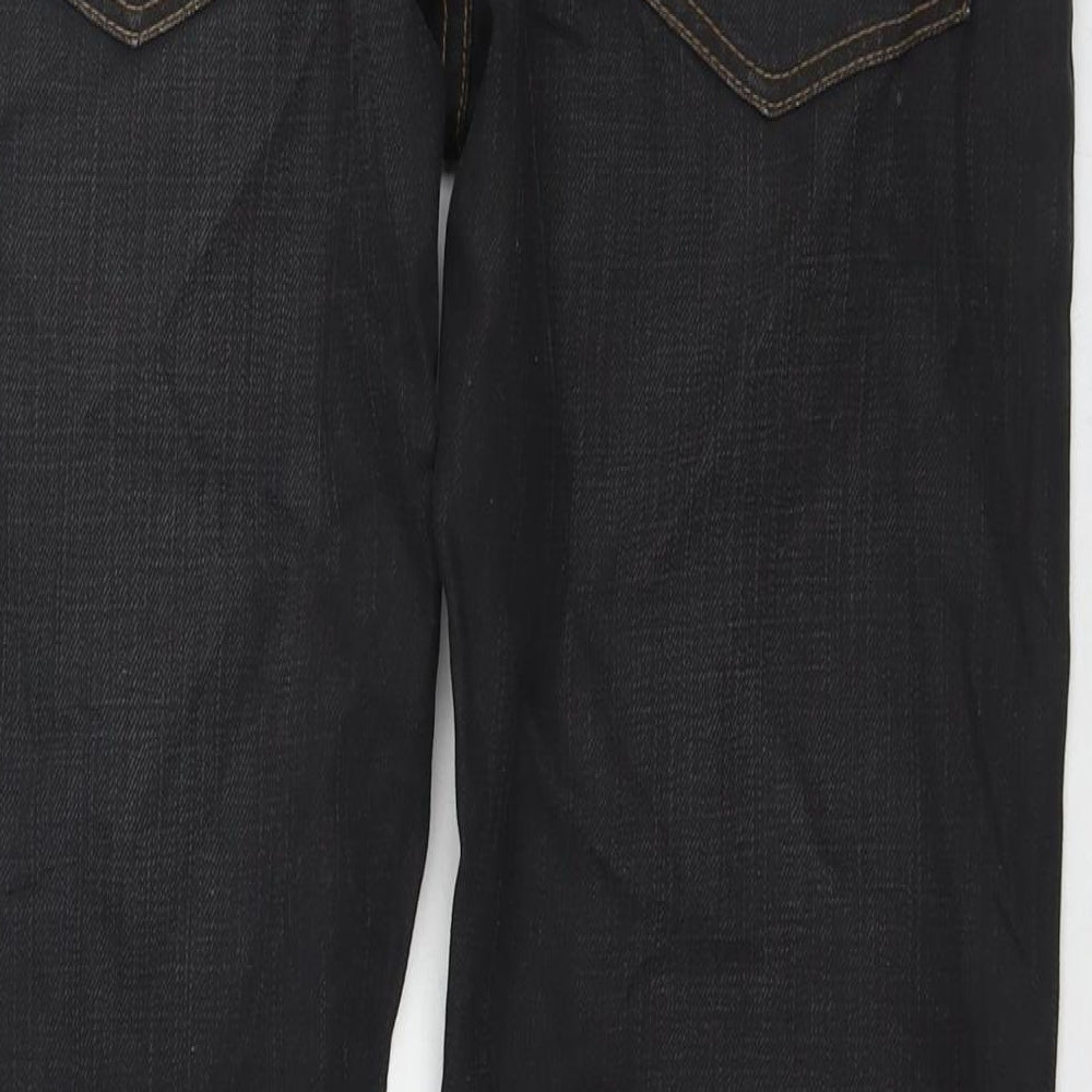 Burton Mens Black Cotton Straight Jeans Size 32 in L30 in Regular Zip