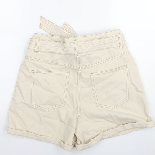 b.young Womens Beige Polyester Paperbag Shorts Size 30 in L6 in Regular Zip