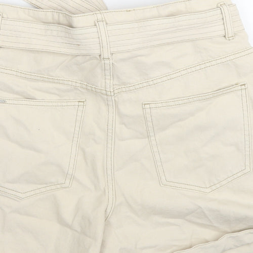 b.young Womens Beige Polyester Paperbag Shorts Size 30 in L6 in Regular Zip