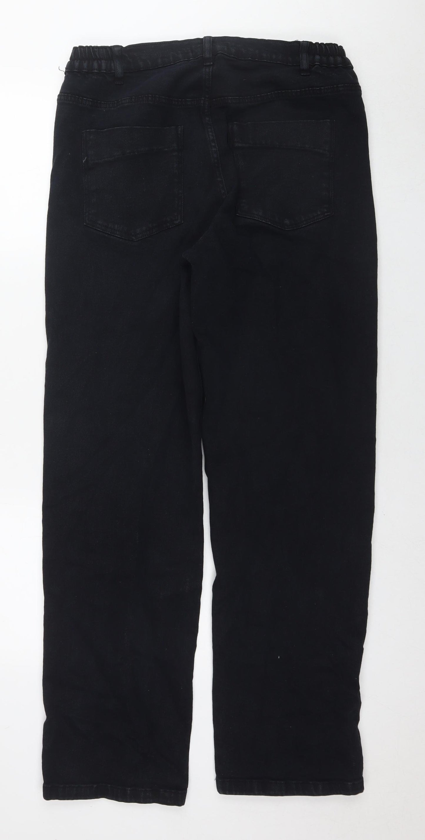 Pegasus Womens Black Cotton Straight Jeans Size 34 in L33 in Regular Zip