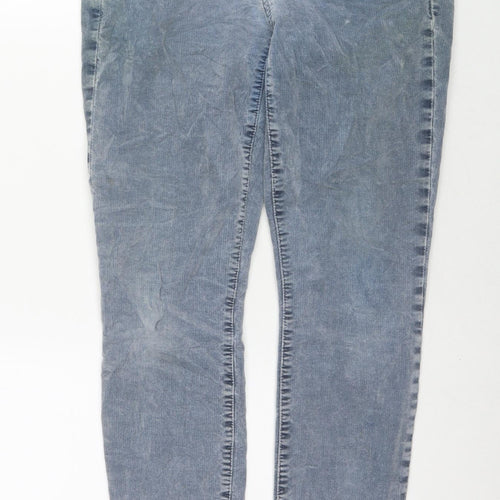 Gap Womens Blue Cotton Trousers Size 30 in L28 in Regular Zip