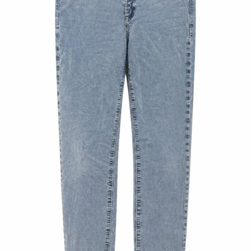 Gap Womens Blue Cotton Trousers Size 30 in L28 in Regular Zip