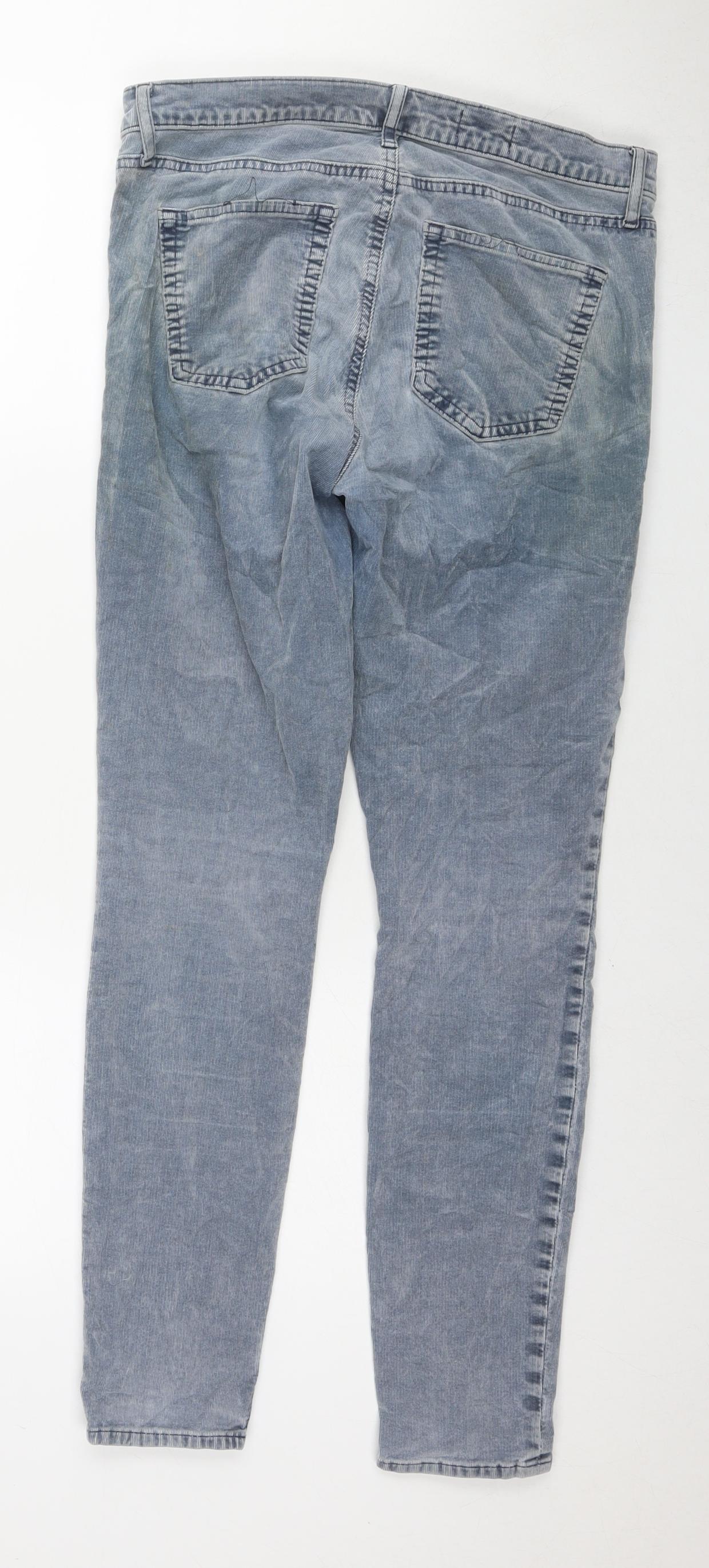 Gap Womens Blue Cotton Trousers Size 30 in L28 in Regular Zip