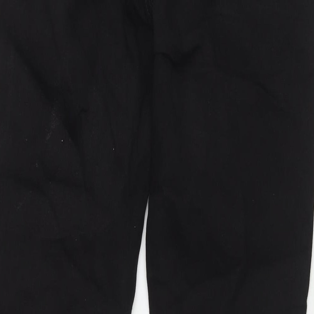 TU Womens Black Cotton Bootcut Jeans Size 10 L30 in Regular Zip