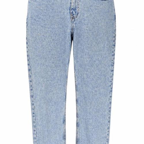Denim & Co. Womens Blue Cotton Mom Jeans Size 8 L28 in Regular Zip