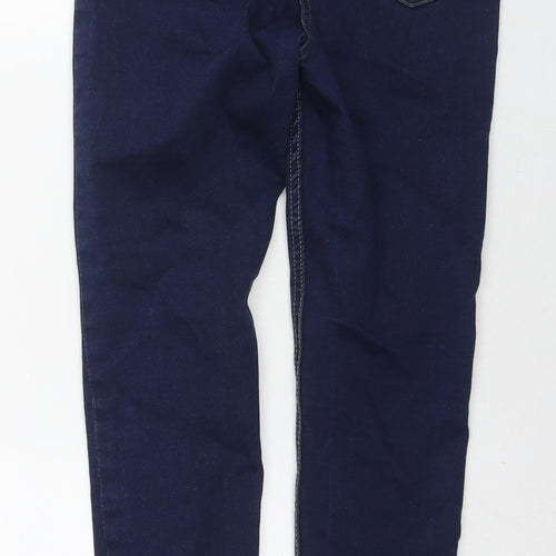 Papaya Womens Blue Cotton Skinny Jeans Size 8 L26 in Regular Zip