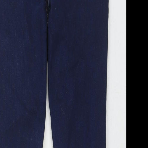 Papaya Womens Blue Cotton Skinny Jeans Size 8 L26 in Regular Zip