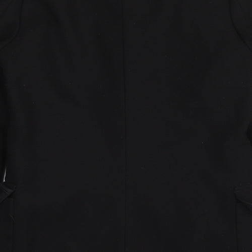 H&M Womens Black Overcoat Coat Size 10 Zip