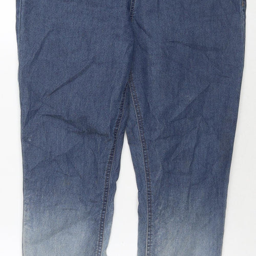 Marks and Spencer Womens Blue Cotton Jegging Jeans Size 14 L26 in Regular